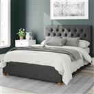 Aspire Olivier Twill Superking Ottoman Bedframe - Charcoal