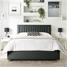 CL Opulence Twill Double Ottoman Bedframe Charcoal
