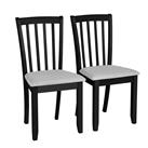Argos Home Banbury Pair of Solid Wood Dining Chairs - Black