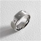 Revere Men's Stainless Steel Cubic Zirconia Wedding Ring - T