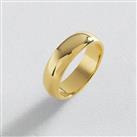Revere 9ct Gold Plated Sterling Silver Wedding Band Ring - O