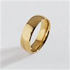 Revere Gold Plated Stainless Steel Wedding Band Ring - U