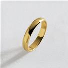 Revere 9ct Gold Plated Sterling Silver Wedding Band Ring - M