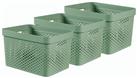 Curver Infinity Dots 3 x 17L Recycled Storage Basket - Green