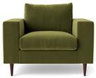 Swoon Evesham Velvet Armchair - Fern Green