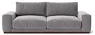 Swoon Denver Velvet 3 Seater Sofa - Silver Grey