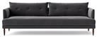 Swoon Kalmar Velvet 3 Seater Sofa - Granite Grey