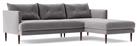 Swoon Kalmar Velvet Right Hand Corner Sofa - Silver Grey