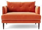 Swoon Kalmar Velvet Cuddle Chair - Burnt Orange