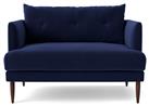 Swoon Kalmar Velvet Cuddle Chair - Ink Blue