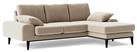 Swoon Tulum Velvet Right Hand Corner Sofa - Taupe