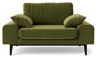 Swoon Tulum Velvet Cuddle Chair - Fern Green