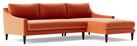 Swoon Turin Velvet Right Hand Corner Sofa - Burnt Orange