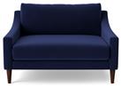 Swoon Turin Velvet Cuddle Chair - Ink Blue
