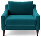 Swoon Turin Velvet Armchair - Kingfisher Blue
