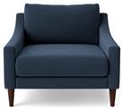 Swoon Turin Fabric Armchair - Indigo Blue