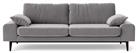 Swoon Tulum Velvet 3 Seater Sofa - Silver Grey