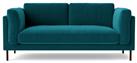 Swoon Munich Velvet 2 Seater Sofa- Kingfisher Blue