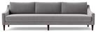Swoon Turin Velvet 4 Seater Sofa - Silver Grey