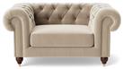 Swoon Winston Velvet Cuddle Chair - Taupe