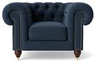 Swoon Winston Fabric Armchair - Indigo Blue