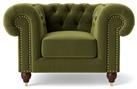 Swoon Winston Velvet Armchair - Fern Green