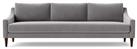 Swoon Turin Velvet 3 Seater Sofa - Silver Grey