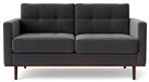 Swoon Berlin Velvet 2 Seater Sofa - Granite Grey