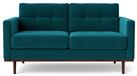 Swoon Berlin Velvet 2 Seater Sofa- Kingfisher Blue