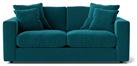 Swoon Althaea Velvet 2 Seater Sofa- Kingfisher Blue