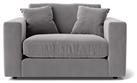 Swoon Althaea Velvet Cuddle Chair - Silver Grey