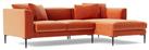 Swoon Alena Velvet Right Hand Corner Sofa - Burnt Orange