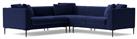 Swoon Alena Velvet 5 Seater Corner Sofa - Ink Blue