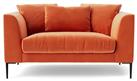 Swoon Alena Velvet Cuddle Chair - Burnt Orange