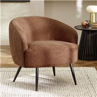Julian Bowen Dahlia Fabric Accent Chair - Brown