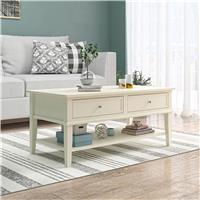 Dorel Franklin 2 Drawer Rectangular Coffee Table - White