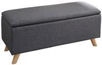 GFW Secreto Fabric Ottoman - Charcoal