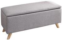 GFW Secreto Fabric Ottoman - Light Grey