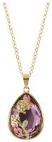 Disney Gold Plated Pink Crystal Pendant Necklace