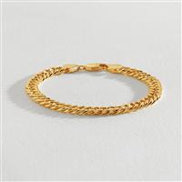 Revere Gold Plated Silver Double Curb Chain Bracelet