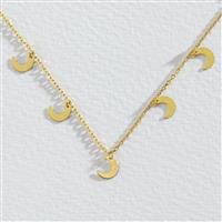 Revere Gold Plated Sterling Silver Crescent Moon Necklace