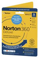 NORTON 360 Deluxe - 5 Device, 1 year auto-renew subscription