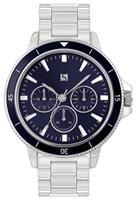 Spirit Men's Navy Satin Dial Silver Colour Bracelet Watch