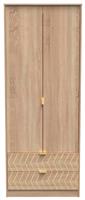 Tivoli 2 Door 2 Drawer Wardrobe - Oak