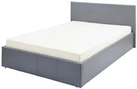 GFW End Lift Double Faux Leather Ottoman Bed - Grey