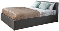 GFW End Lift Double Fabric Ottoman Bed - Grey