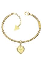 Guess Gold Plated Crystal Set Heart Bracelet