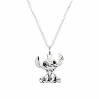 Disney Sterling Silver Lilo and Stitch Pendant Necklace