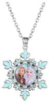 Disney Silver Coloured Elsa and Anna Pendant Necklace