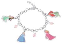 Disney Silver Coloured Crystal Princess Charm Bracelet